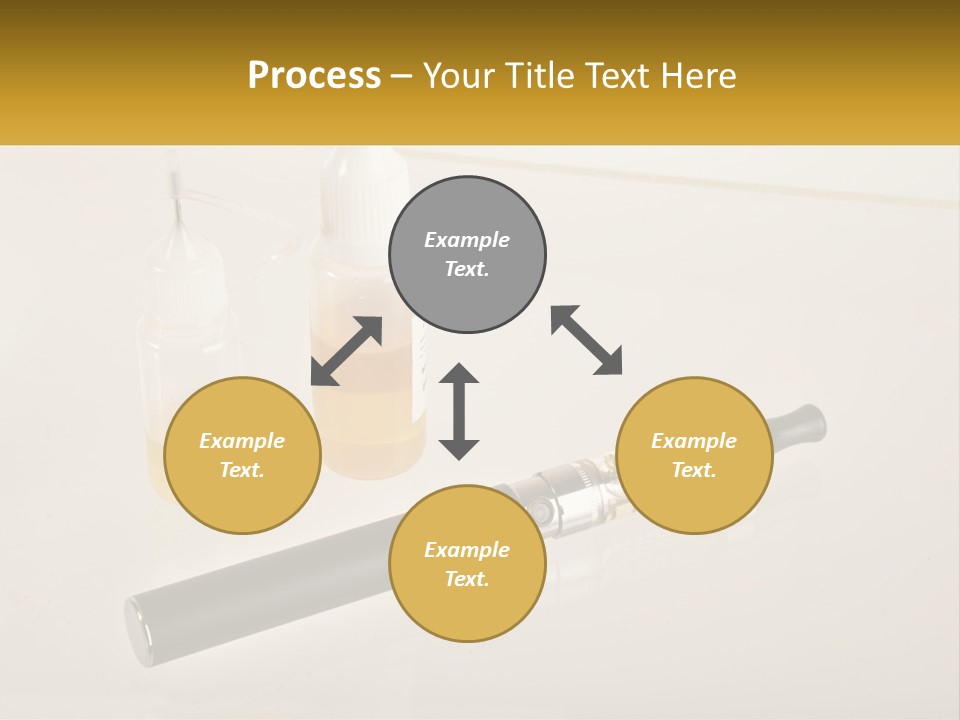 A Bottle Of Liquid Next To An Electronic Device PowerPoint Template