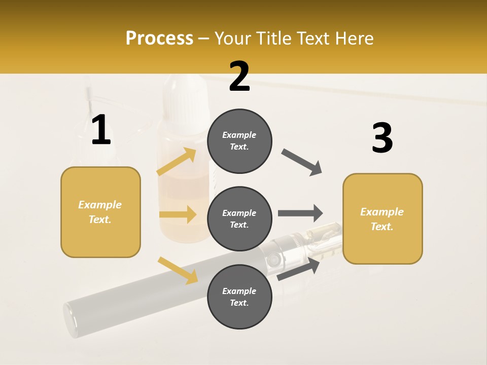 A Bottle Of Liquid Next To An Electronic Device PowerPoint Template