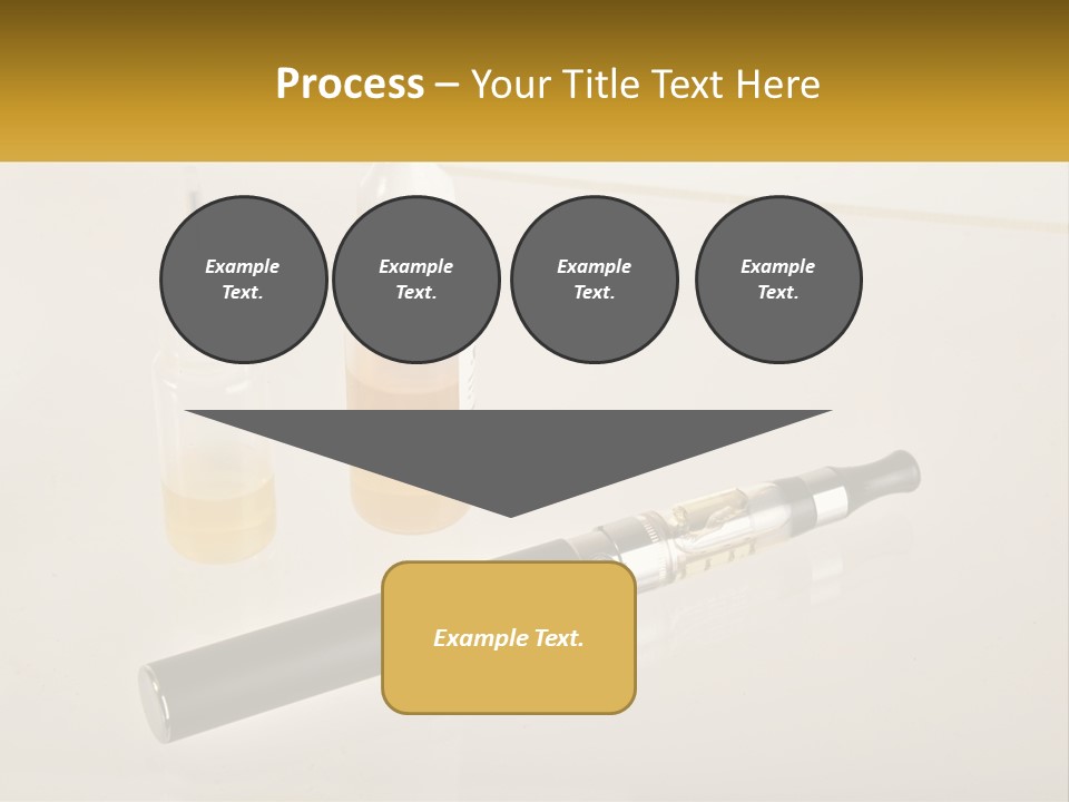 A Bottle Of Liquid Next To An Electronic Device PowerPoint Template
