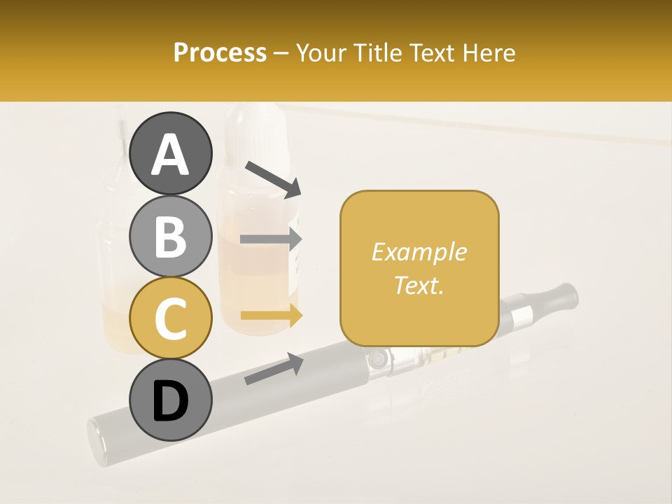 A Bottle Of Liquid Next To An Electronic Device PowerPoint Template