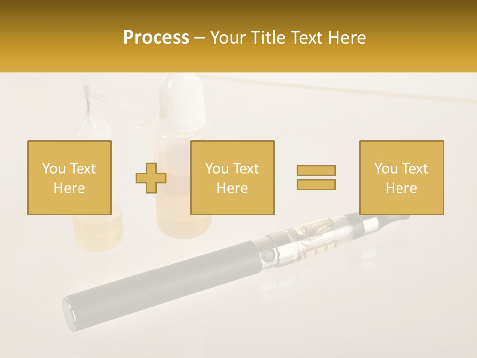 A Bottle Of Liquid Next To An Electronic Device PowerPoint Template