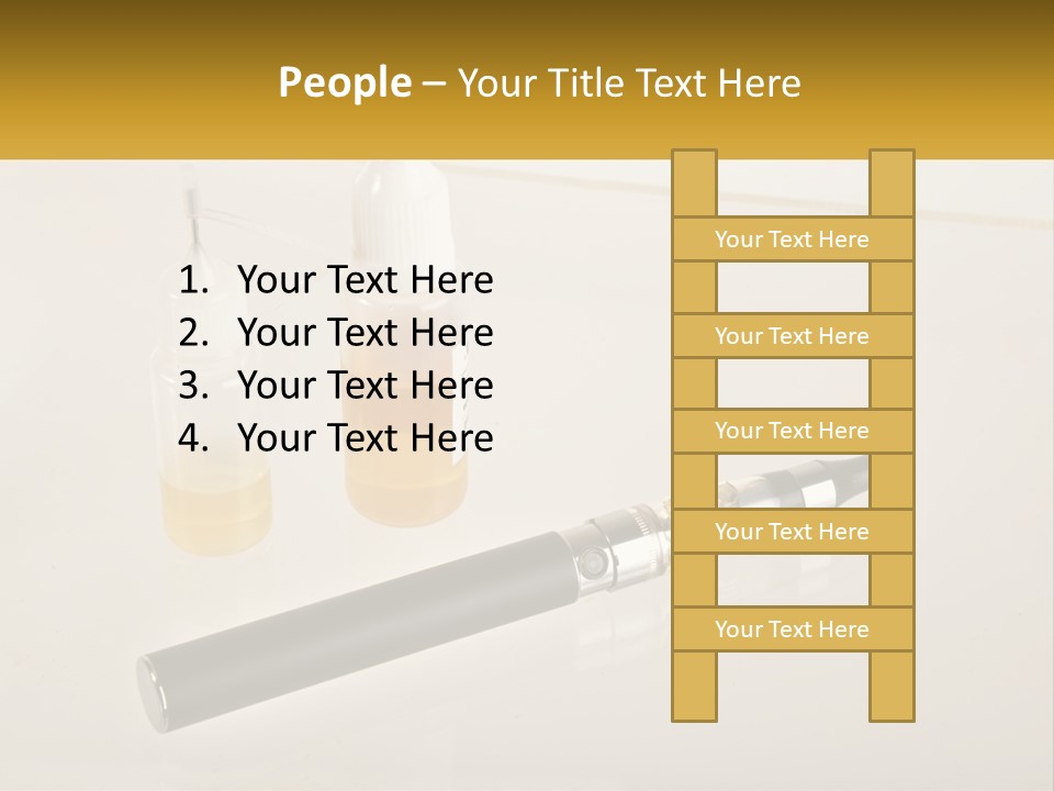 A Bottle Of Liquid Next To An Electronic Device PowerPoint Template