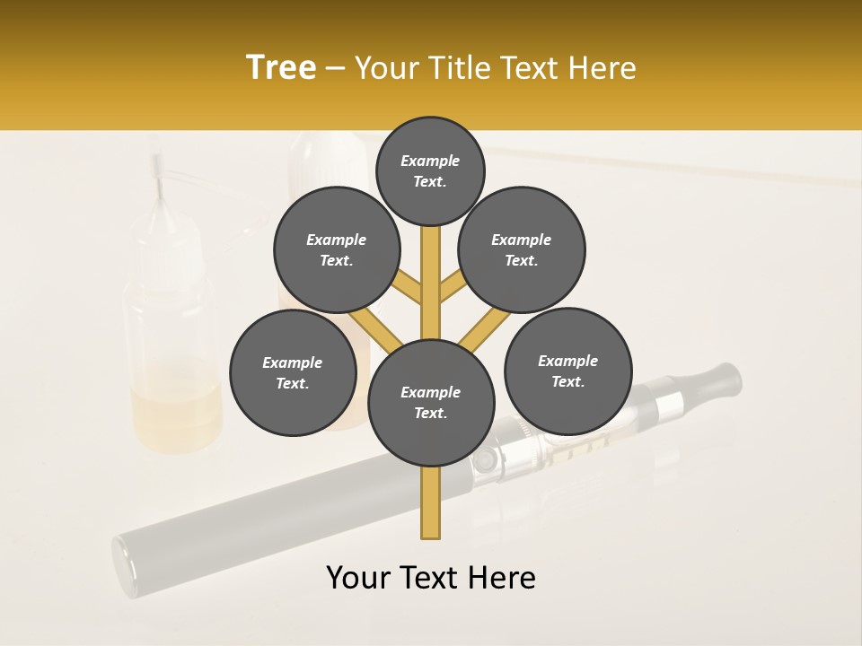 A Bottle Of Liquid Next To An Electronic Device PowerPoint Template