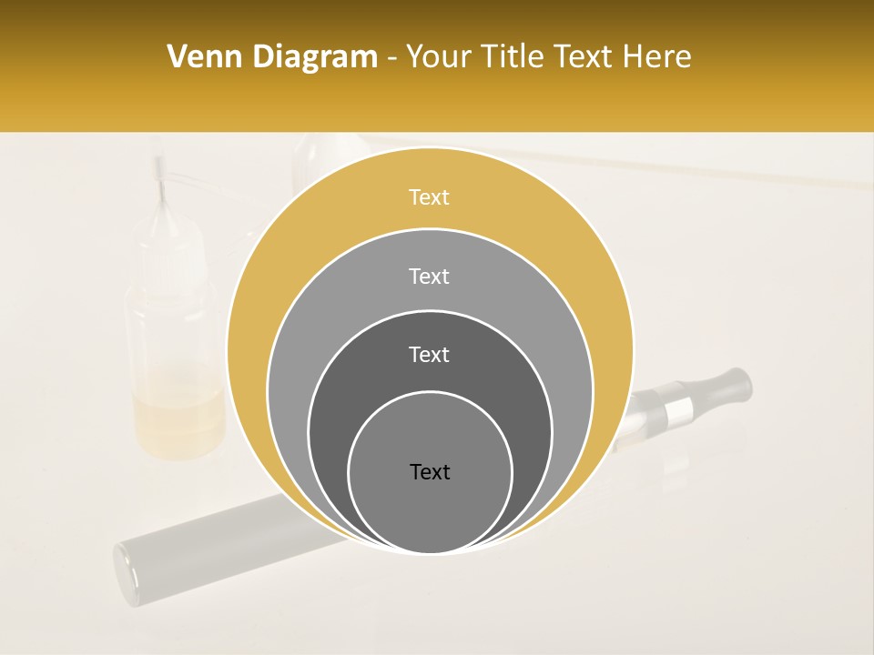 A Bottle Of Liquid Next To An Electronic Device PowerPoint Template