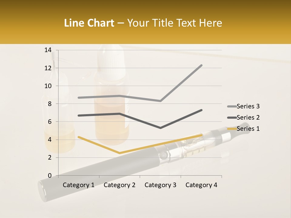 A Bottle Of Liquid Next To An Electronic Device PowerPoint Template