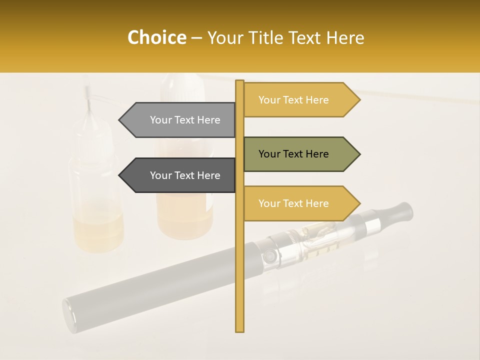 A Bottle Of Liquid Next To An Electronic Device PowerPoint Template