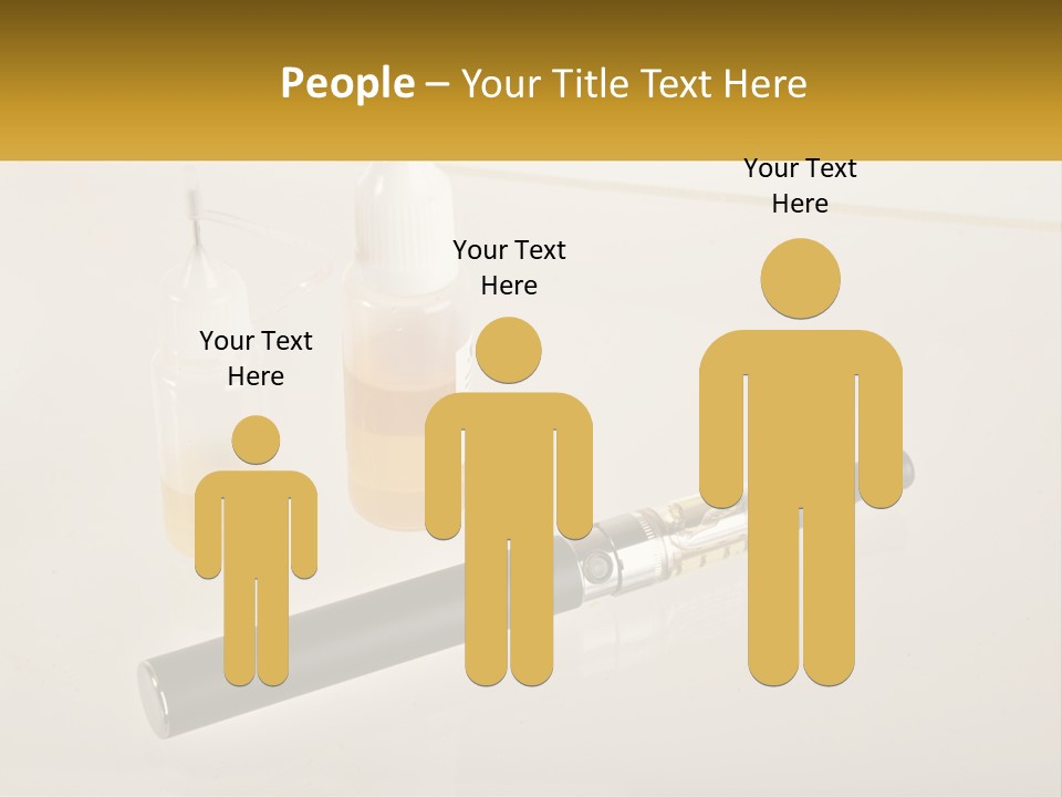 A Bottle Of Liquid Next To An Electronic Device PowerPoint Template