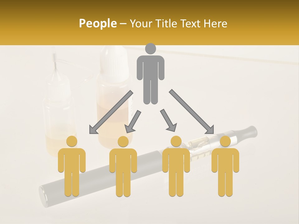 A Bottle Of Liquid Next To An Electronic Device PowerPoint Template