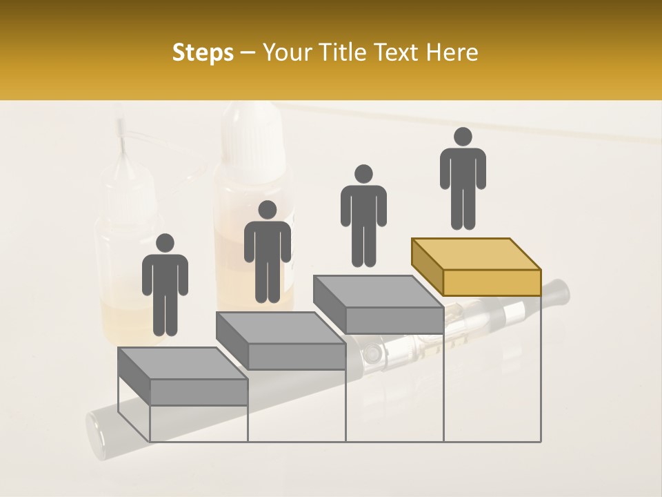 A Bottle Of Liquid Next To An Electronic Device PowerPoint Template