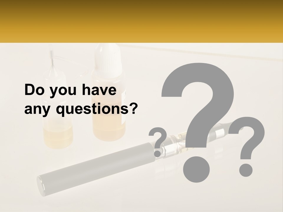 A Bottle Of Liquid Next To An Electronic Device PowerPoint Template