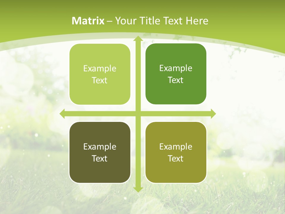 A Green Grass Field With A Tree In The Background PowerPoint Template