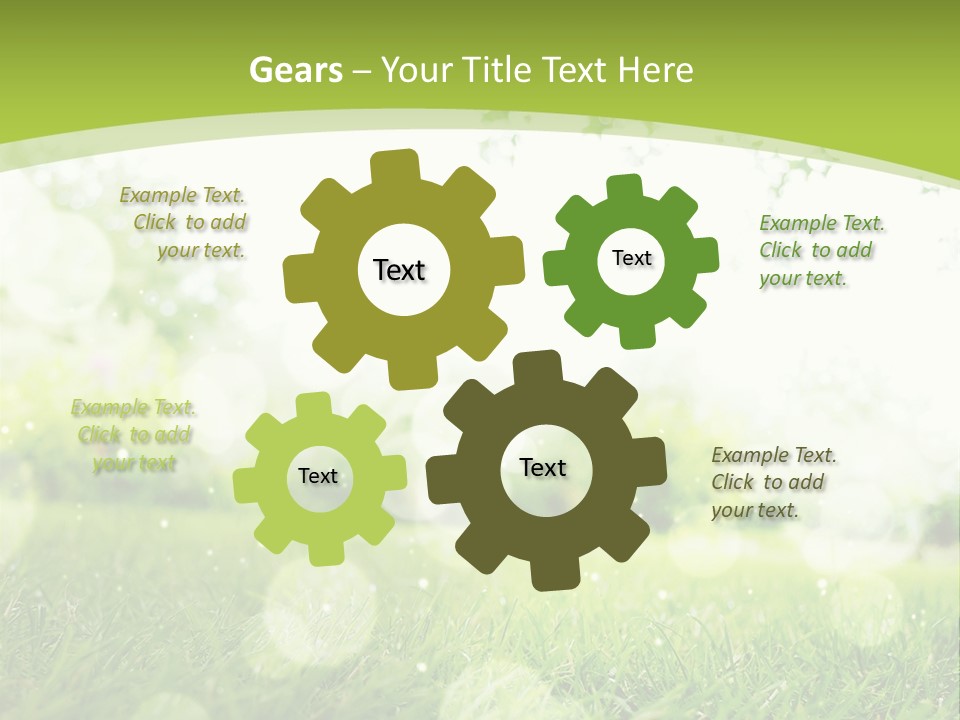 A Green Grass Field With A Tree In The Background PowerPoint Template