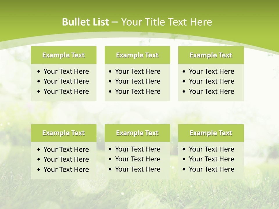 A Green Grass Field With A Tree In The Background PowerPoint Template
