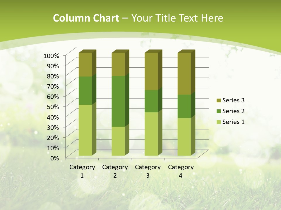 A Green Grass Field With A Tree In The Background PowerPoint Template