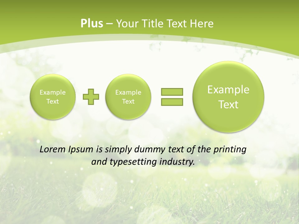 A Green Grass Field With A Tree In The Background PowerPoint Template