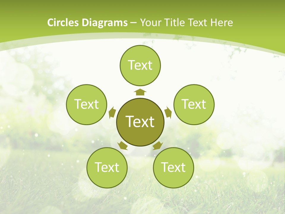 A Green Grass Field With A Tree In The Background PowerPoint Template