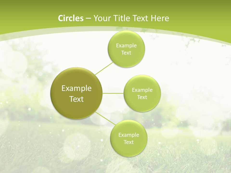 A Green Grass Field With A Tree In The Background PowerPoint Template