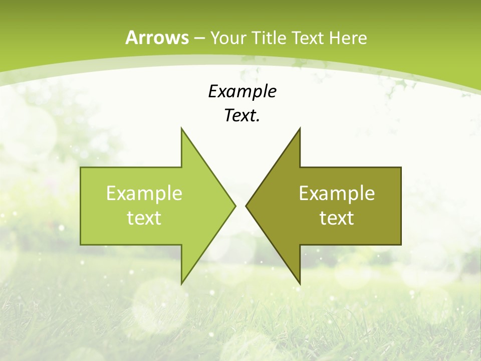 A Green Grass Field With A Tree In The Background PowerPoint Template