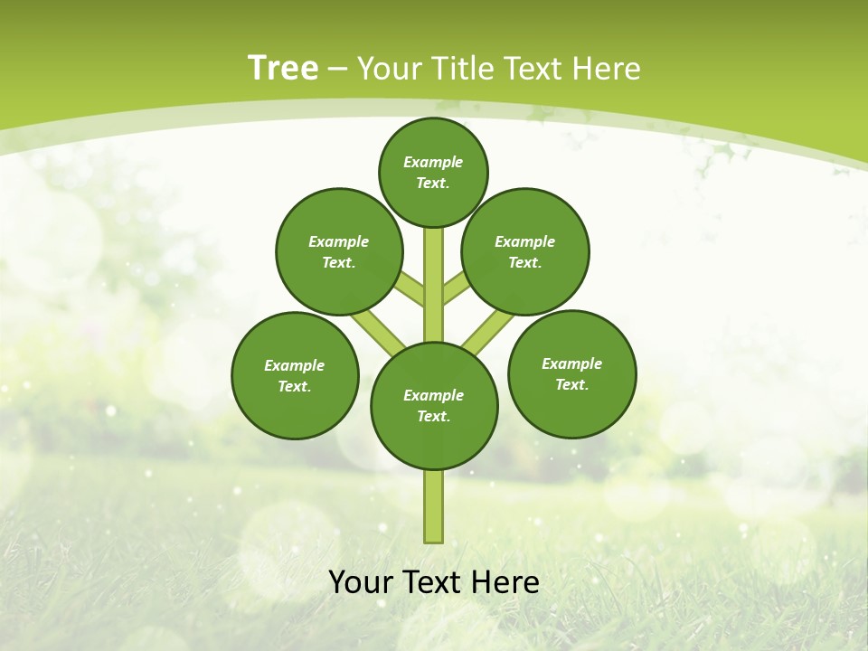 A Green Grass Field With A Tree In The Background PowerPoint Template