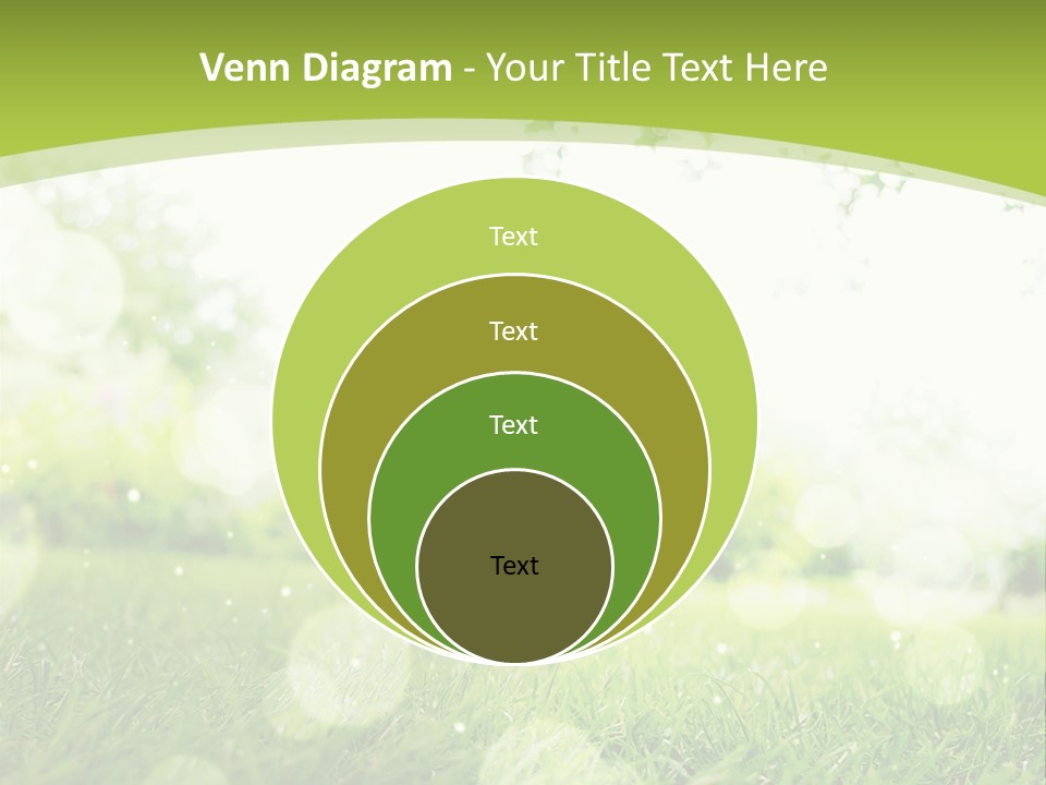 A Green Grass Field With A Tree In The Background PowerPoint Template