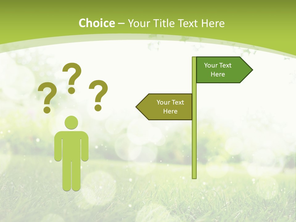 A Green Grass Field With A Tree In The Background PowerPoint Template
