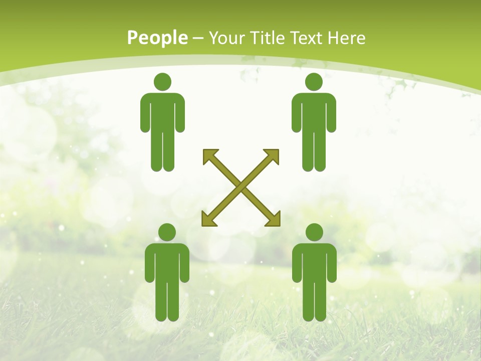 A Green Grass Field With A Tree In The Background PowerPoint Template