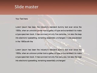 A Hand Reaching Out To A Robotic Hand PowerPoint Template