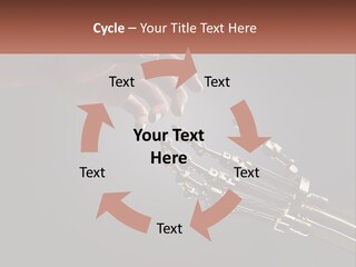 A Hand Reaching Out To A Robotic Hand PowerPoint Template