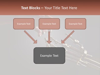 A Hand Reaching Out To A Robotic Hand PowerPoint Template