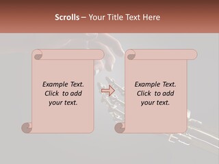 A Hand Reaching Out To A Robotic Hand PowerPoint Template