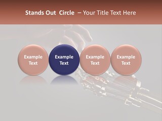 A Hand Reaching Out To A Robotic Hand PowerPoint Template