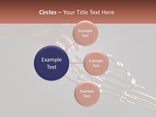 A Hand Reaching Out To A Robotic Hand PowerPoint Template