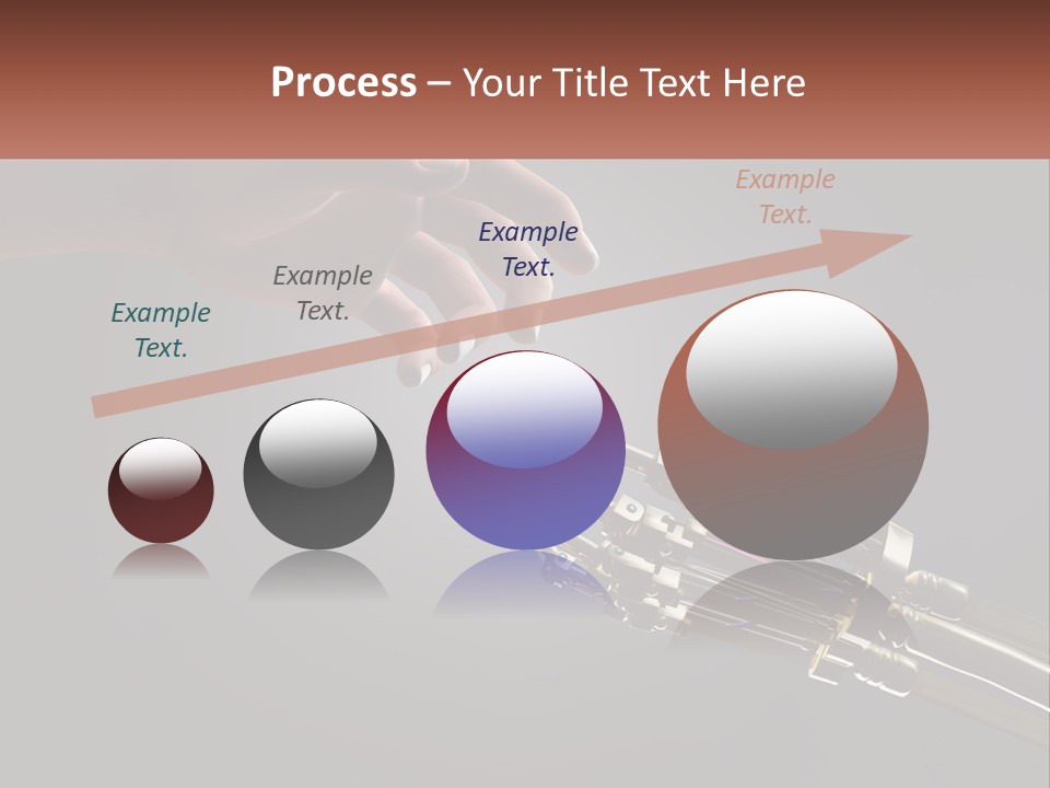 A Hand Reaching Out To A Robotic Hand PowerPoint Template