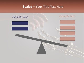 A Hand Reaching Out To A Robotic Hand PowerPoint Template