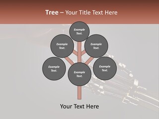 A Hand Reaching Out To A Robotic Hand PowerPoint Template