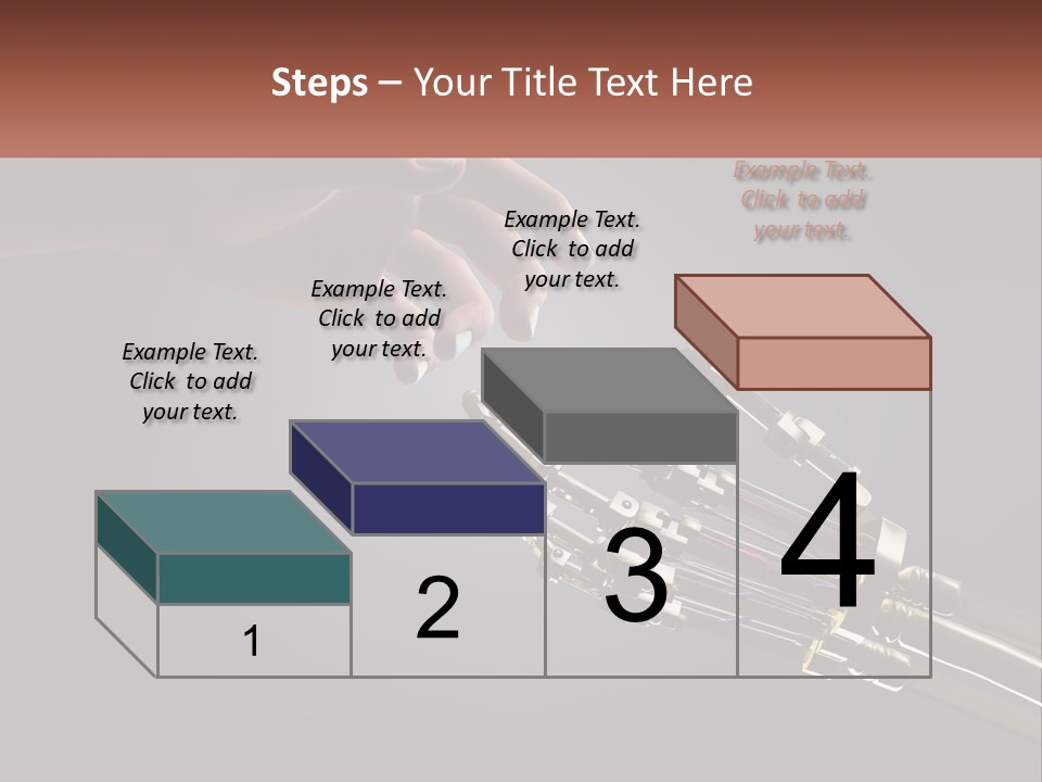 A Hand Reaching Out To A Robotic Hand PowerPoint Template
