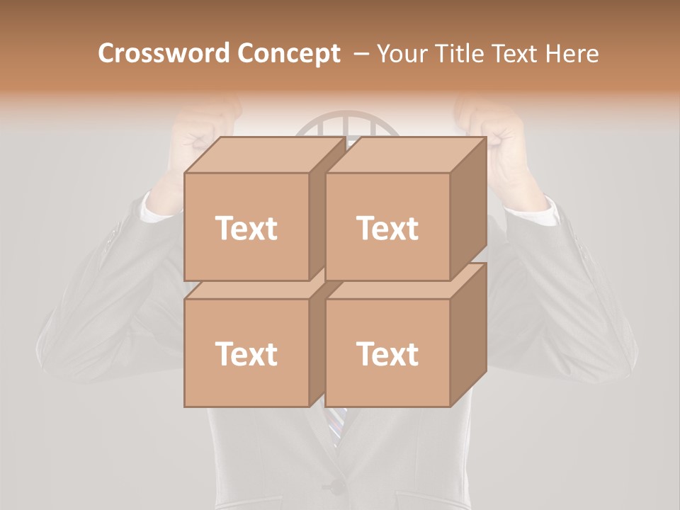 A Man In A Suit Holding A Paper With A Sad Face On It PowerPoint Template