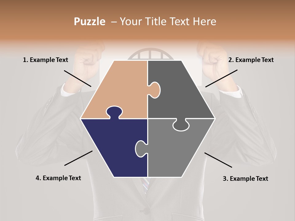 A Man In A Suit Holding A Paper With A Sad Face On It PowerPoint Template
