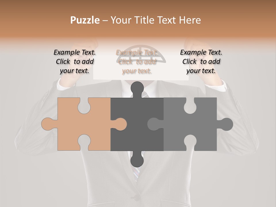 A Man In A Suit Holding A Paper With A Sad Face On It PowerPoint Template