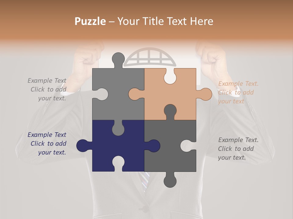 A Man In A Suit Holding A Paper With A Sad Face On It PowerPoint Template