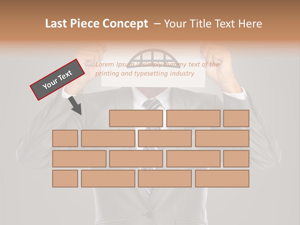 A Man In A Suit Holding A Paper With A Sad Face On It PowerPoint Template