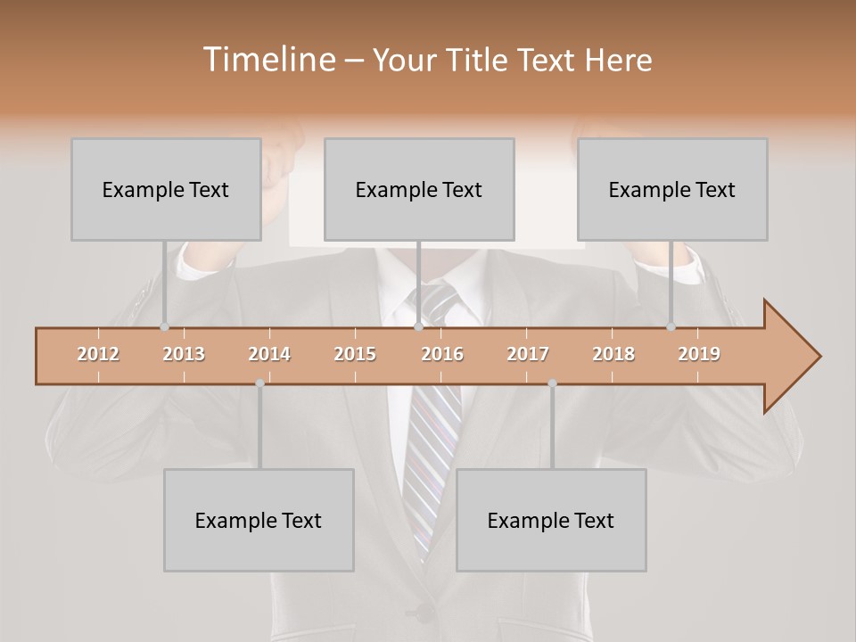 A Man In A Suit Holding A Paper With A Sad Face On It PowerPoint Template