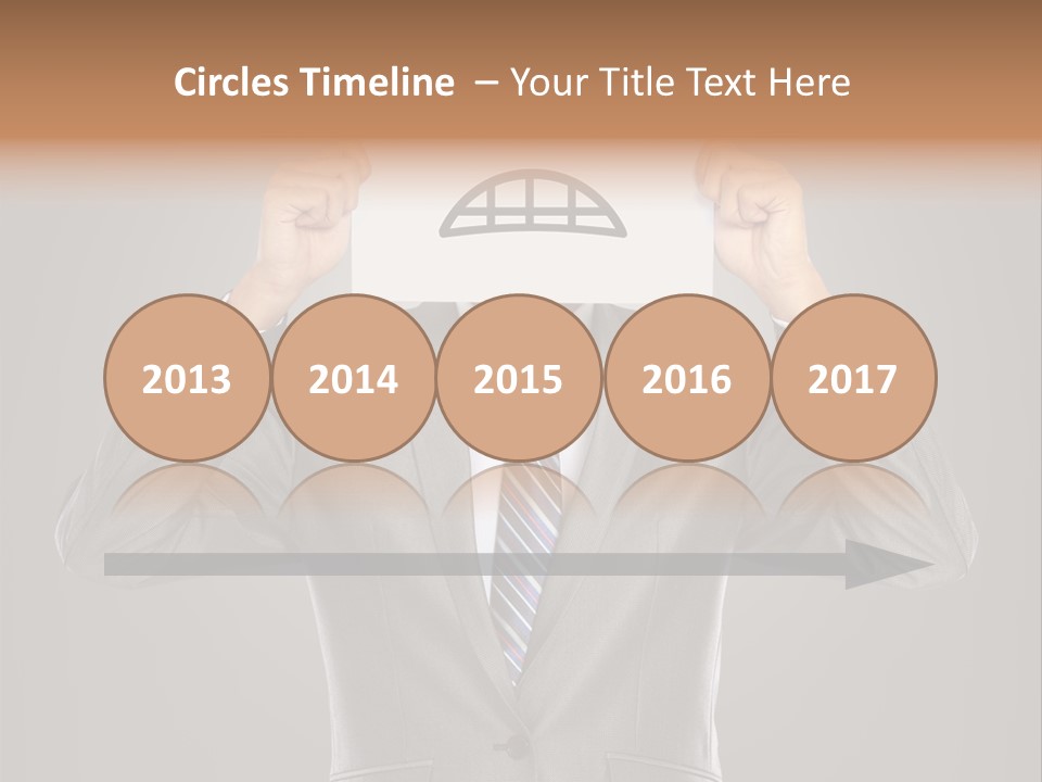 A Man In A Suit Holding A Paper With A Sad Face On It PowerPoint Template