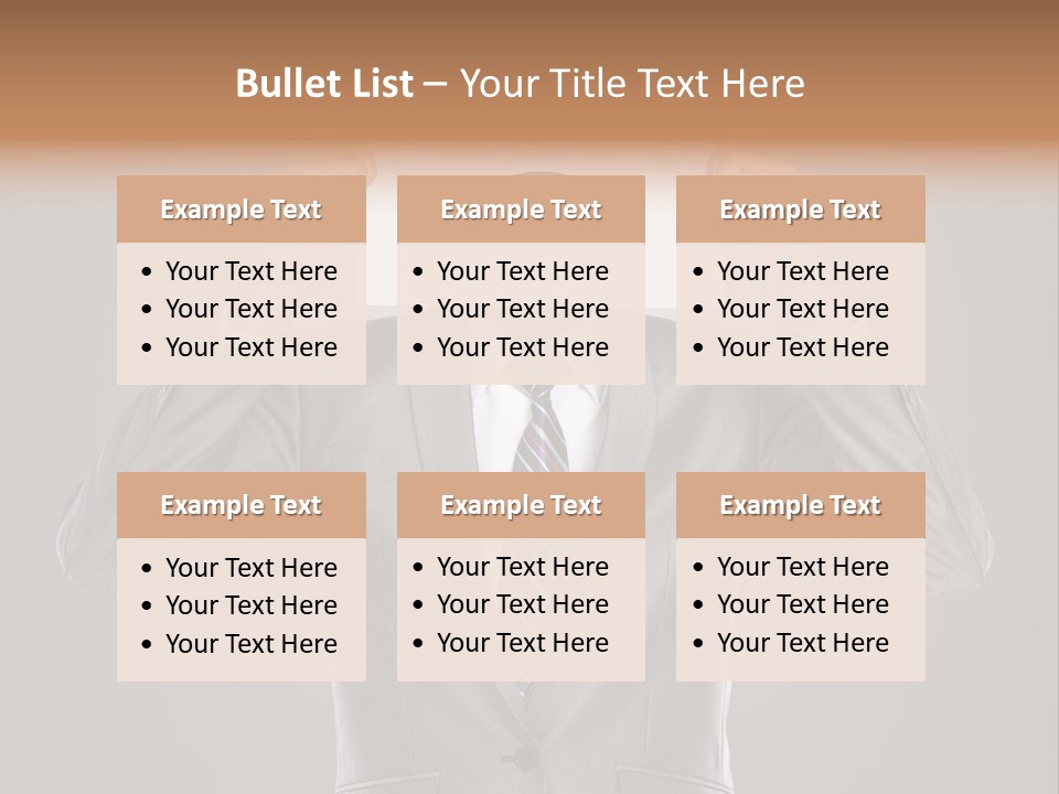 A Man In A Suit Holding A Paper With A Sad Face On It PowerPoint Template