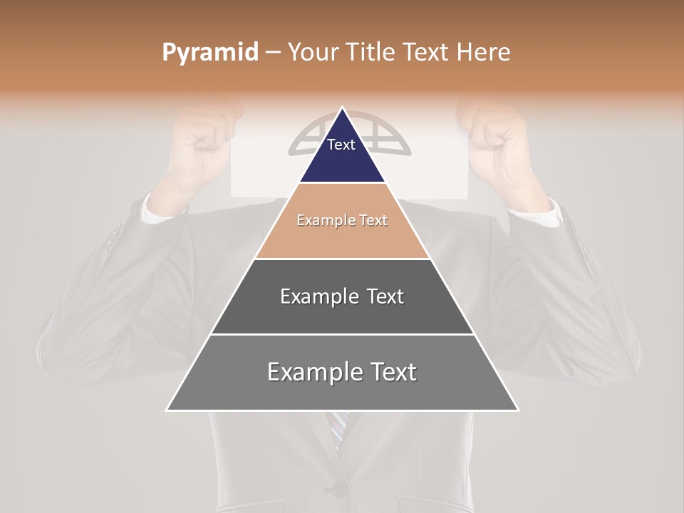 A Man In A Suit Holding A Paper With A Sad Face On It PowerPoint Template
