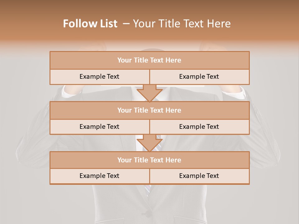 A Man In A Suit Holding A Paper With A Sad Face On It PowerPoint Template