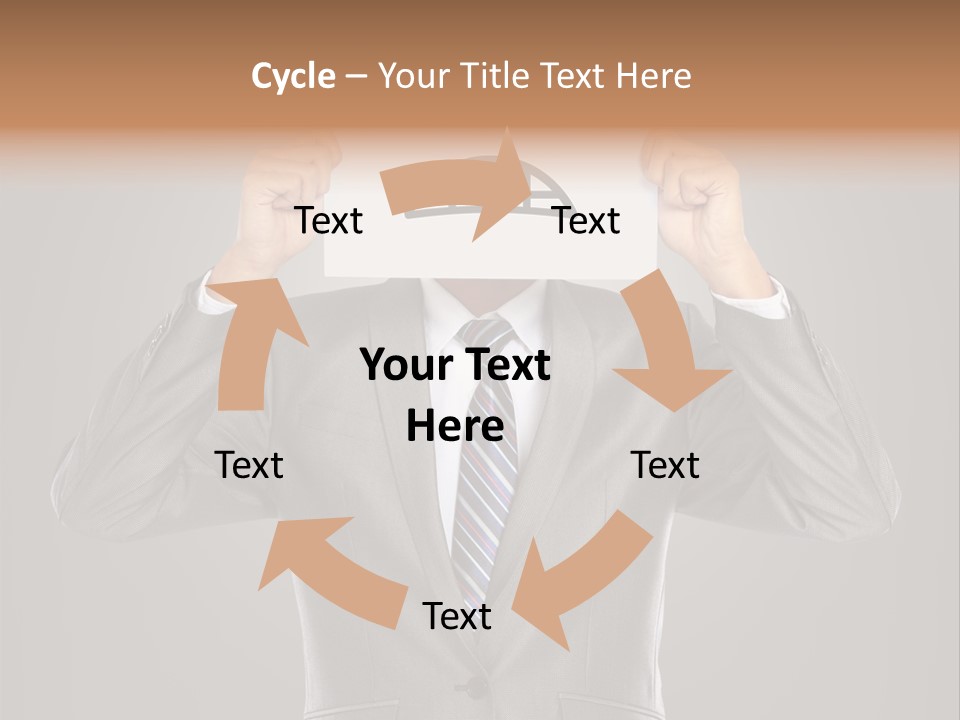 A Man In A Suit Holding A Paper With A Sad Face On It PowerPoint Template