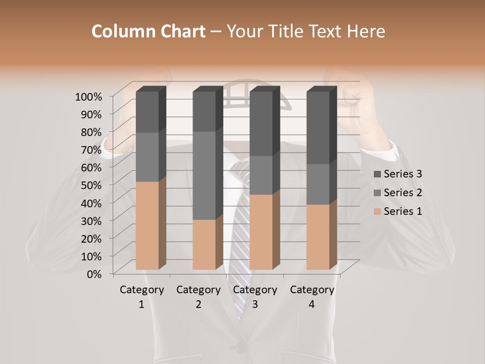 A Man In A Suit Holding A Paper With A Sad Face On It PowerPoint Template
