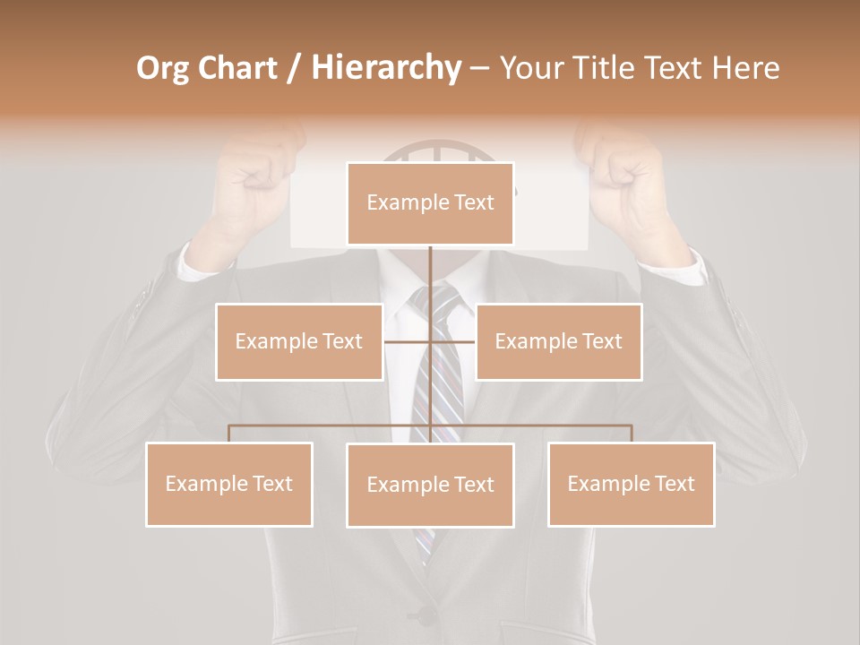 A Man In A Suit Holding A Paper With A Sad Face On It PowerPoint Template