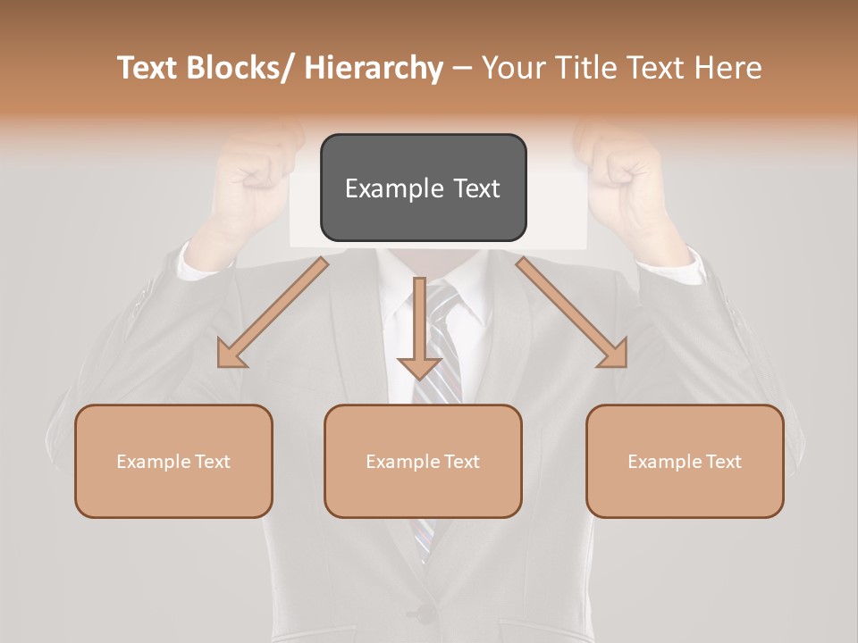A Man In A Suit Holding A Paper With A Sad Face On It PowerPoint Template